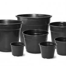 Vasos para mudas plástico preto diversos tamanhos