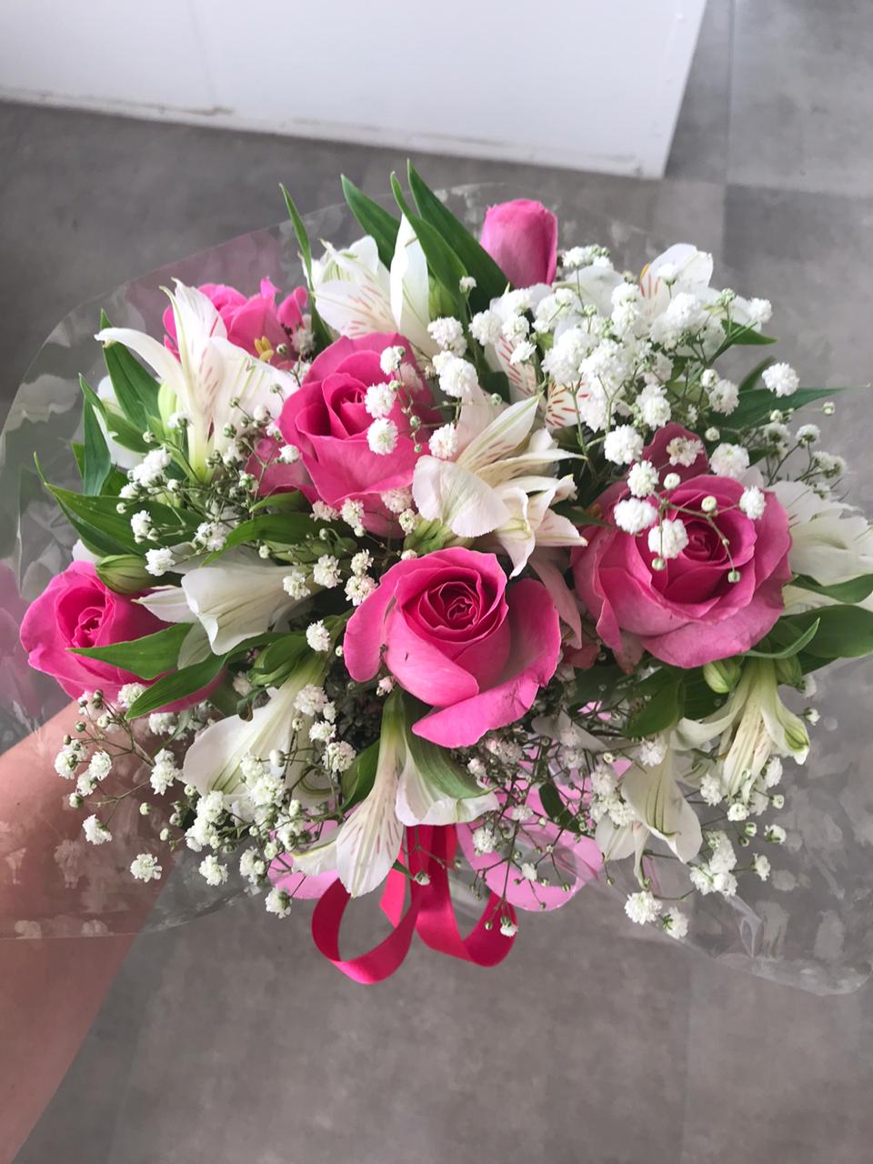 Bouquet de rosas cor de rosa